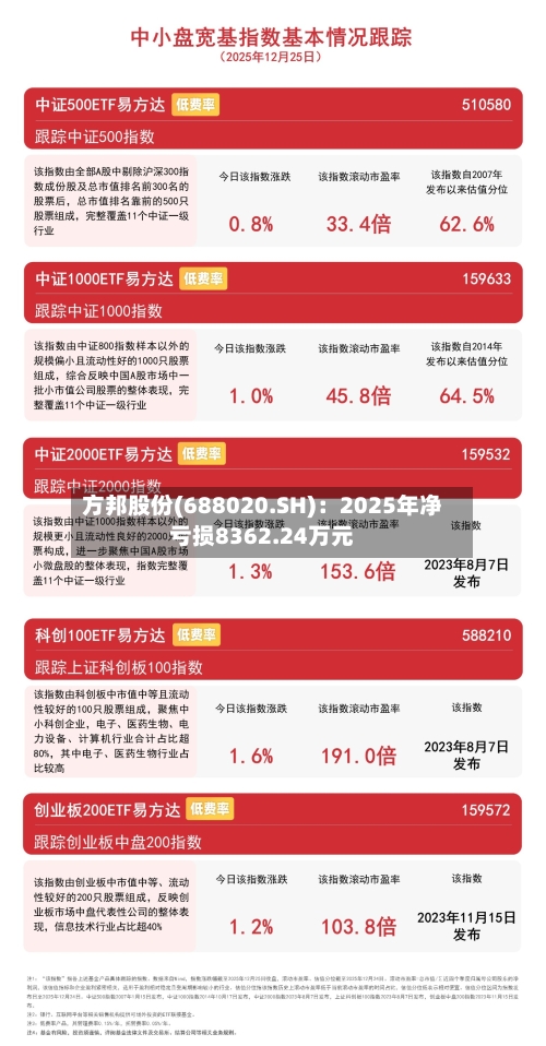 方邦股份(688020.SH)：2025年净亏损8362.24万元-第2张图片