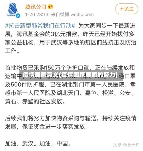 疫情国家意义(疫情国家层面的努力)