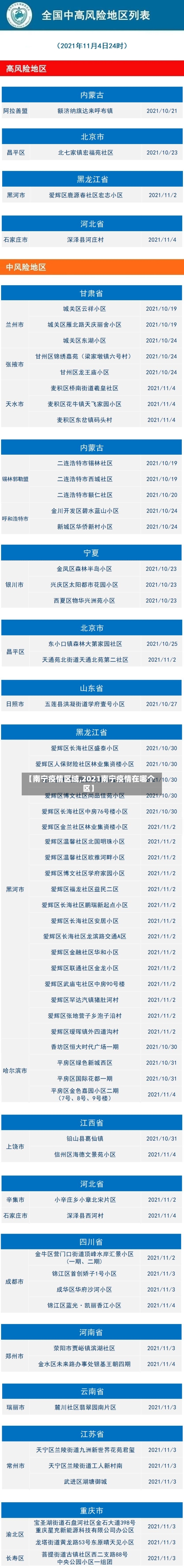 【南宁疫情区域,2021南宁疫情在哪个区】