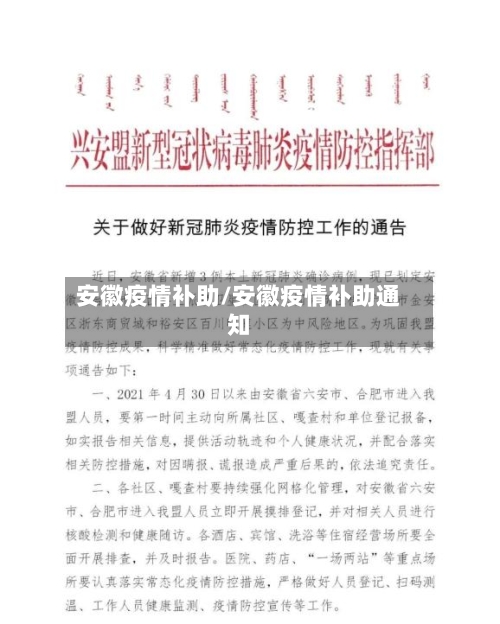 安徽疫情补助/安徽疫情补助通知-第3张图片