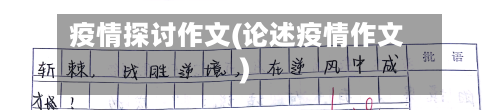 疫情探讨作文(论述疫情作文)