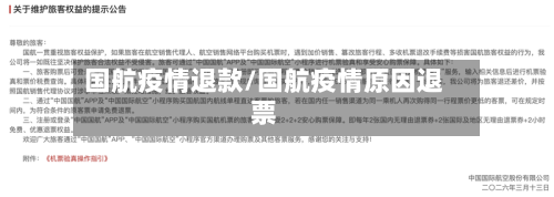 国航疫情退款/国航疫情原因退票