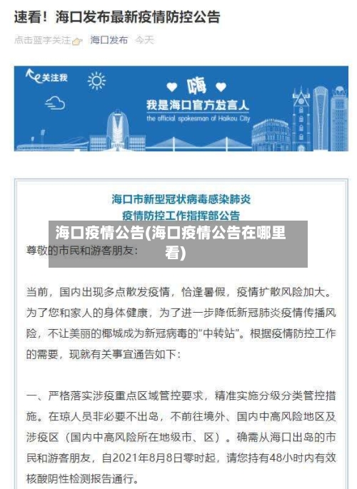 海口疫情公告(海口疫情公告在哪里看)