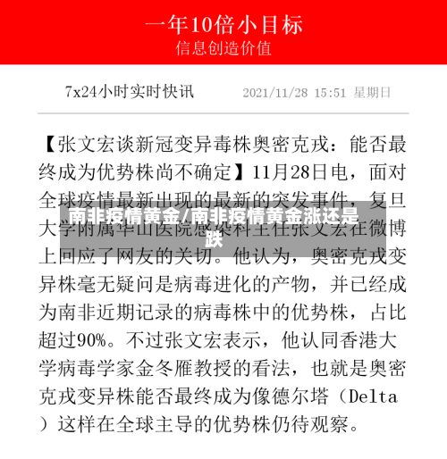 南非疫情黄金/南非疫情黄金涨还是跌-第2张图片