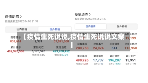 【疫情生死说说,疫情生死说说文案】-第3张图片